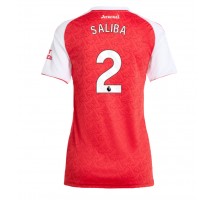 Arsenal William Saliba #2 Koszulka Podstawowa damskie 2025-26 Krótki Rękaw